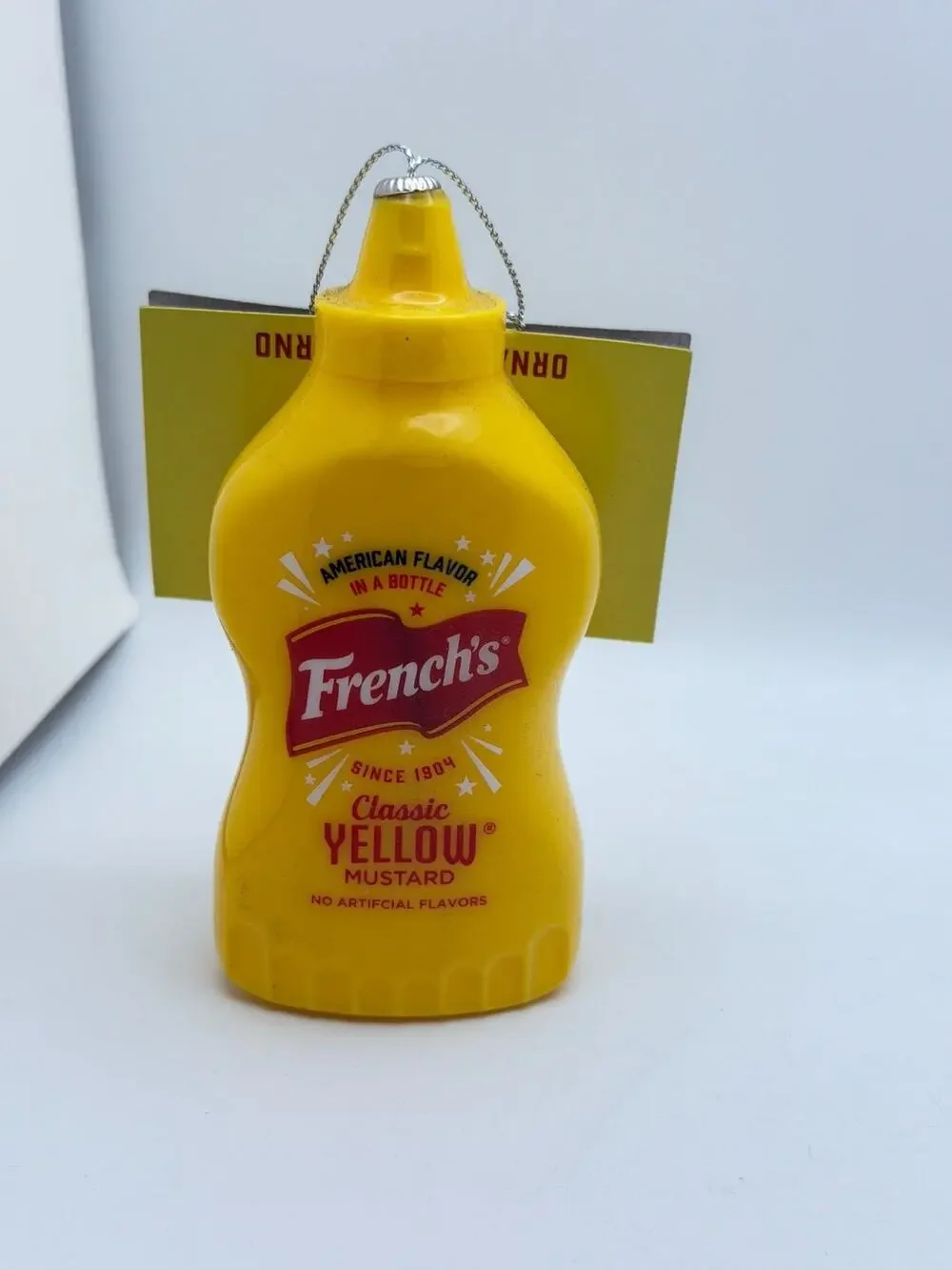 Frenchs Classic Yellow Mustard Bottle Ornament Adornment Decor